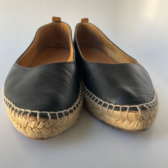 Matt Bernson Valencia Black Leather Espadrilles Size 6 Made in Spain - Picture 8 of 14